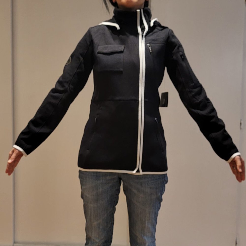 NEW w/tag-HURLEY Warm Fleece Sweatshirt Jacket Detachable Hood SMALL -Cheap Ship